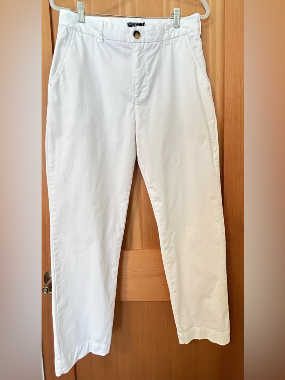 Vineyard Vines White Cropped Pants Women’s Size 10 Cotton Stretch Summer Pants